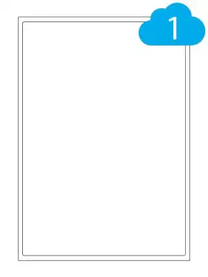 White Paper Labels – 1 Per A4 Sheet – 199.6 x 289.1mm – CL1199P