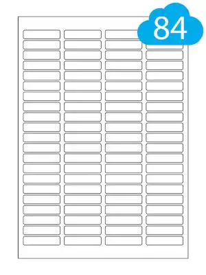 Gloss White Laser Labels – 84 Per A4 Sheet – 46 x 11.1mm – CL8446GW
