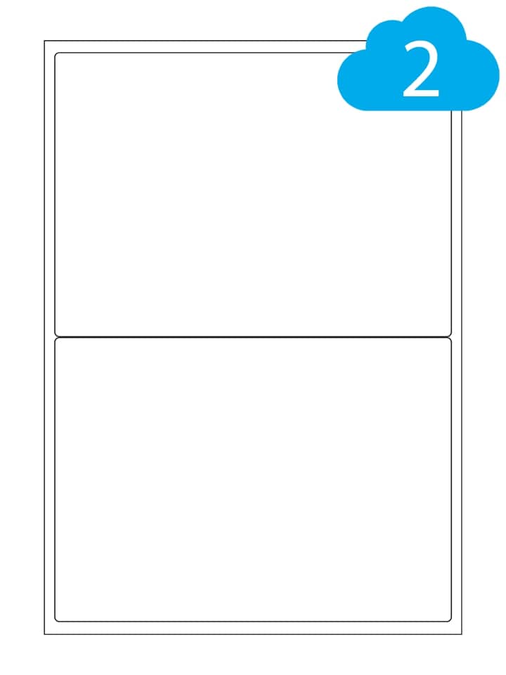 Gloss White Inkjet Labels – 2 Per A4 Sheet – 199.6 x 143.5mm – CL2199GWI