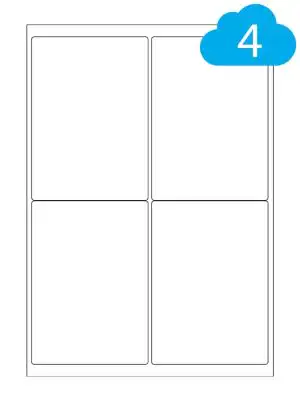 Gloss White Inkjet Labels – 4 Per A4 Sheet – 99.1 x 139mm – CL499GWI