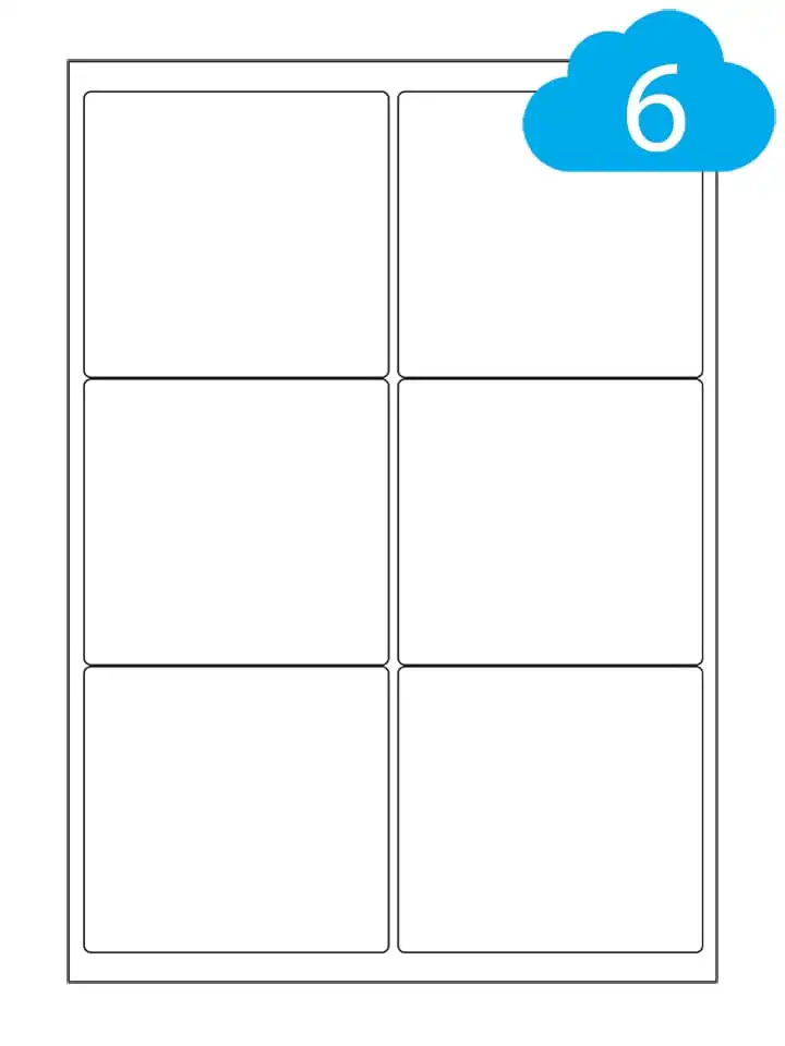 Gloss White Inkjet Labels - 6 Per A4 Sheet - 99.1 x 93.1mm - CL699GWI