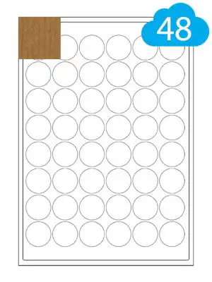 30mm Round Brown Kraft Labels CL4830BRKR