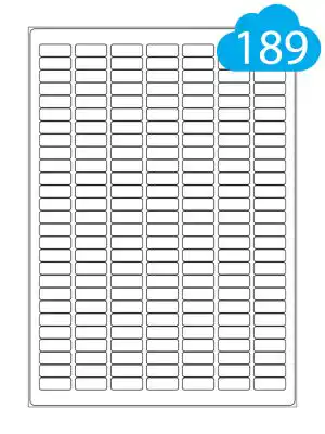 189 High Tack Labels Per A4 Sheet, Extra Strong Adhesive, CL18925HT