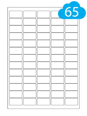65 Labels Per A4 Sheet, CL6538
