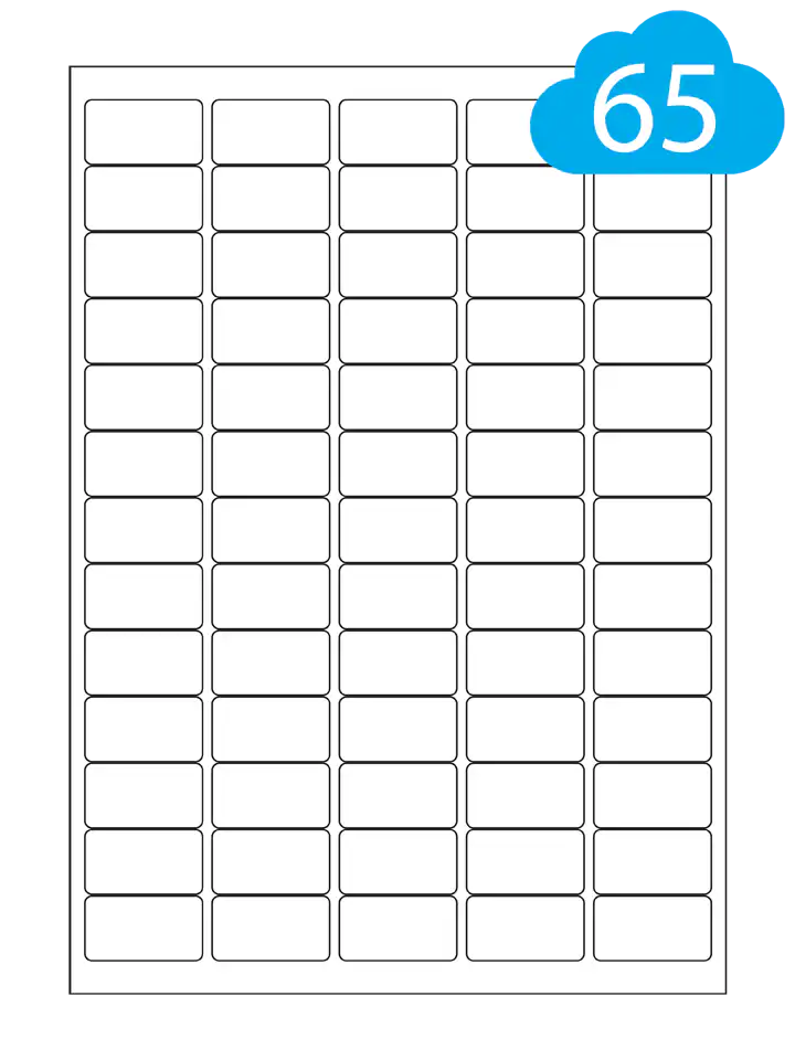 65 Labels Per A4 Sheet, CL6538