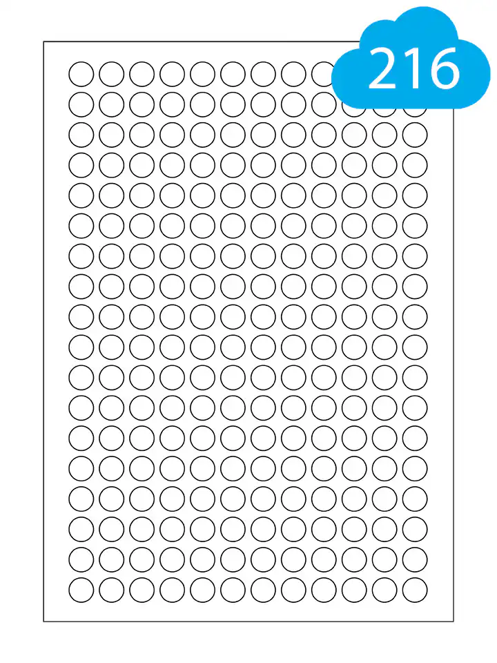 Recycled Paper Labels, 13mm Round Stickers, CL21613RECR