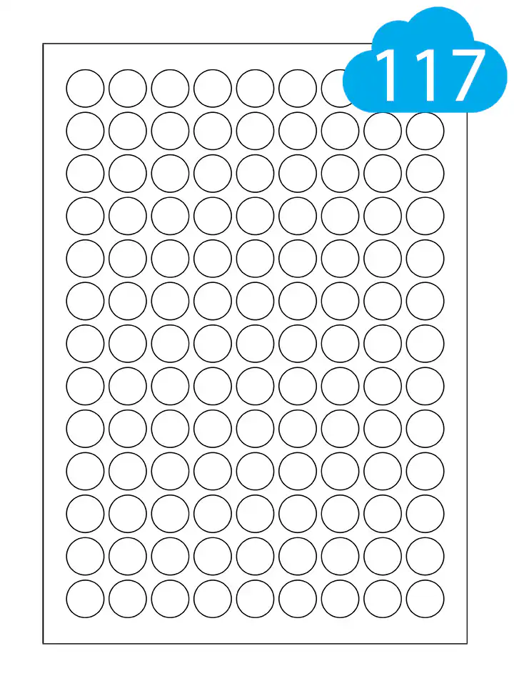Recycled Paper Labels, 19mm Round Stickers, CL11719RECR