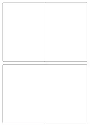 SRA3 Labels 4 Per Sheet 199.6mm x 143.5mm