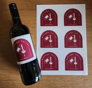 Printed Wine Bottle Labels Example
