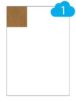 Brown Kraft Labels - 1 Per A4 Sheet - 210mm x 297mm Brown Stickers - CL1210BRK