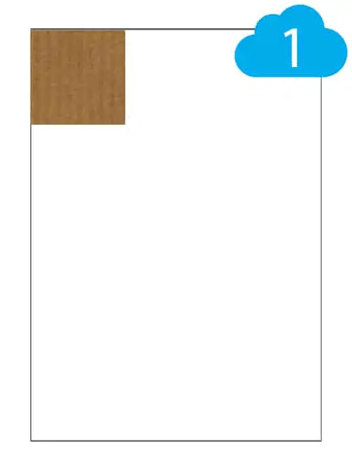 Brown Kraft Labels - 1 Per A4 Sheet - 210mm x 297mm Brown Stickers - CL1210BRK
