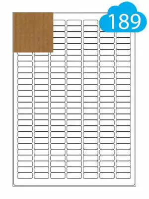 Brown Kraft Labels - 189 Per Sheet - 25.4 x 10mm - CL18925BRK
