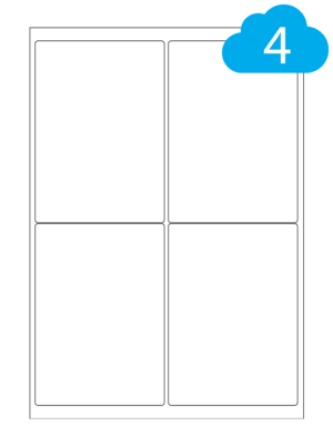 Opaque Labels - 4 Blockout Labels Per Sheet - 99.1 x 139mm - CL499OPQ