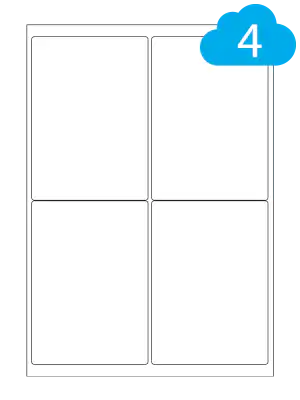 High Tack Labels - 4 Extra Sticky Labels Per Sheet - 99.1 x 139mm - CL499HT