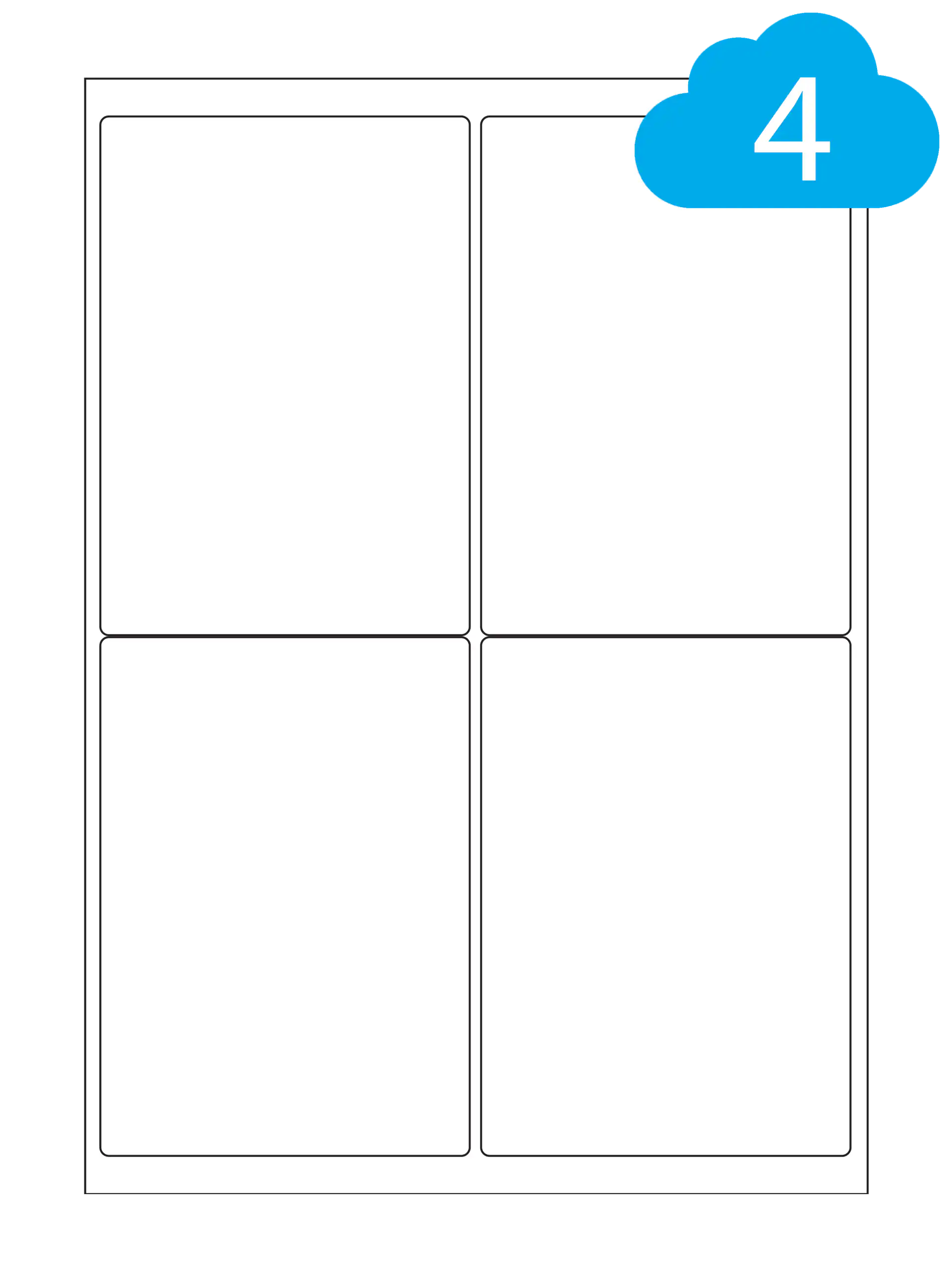 Gloss White Polyester Waterproof Laser Labels - 4 Per A4 Sheet - 99.1 x 139mm - CL499GWP