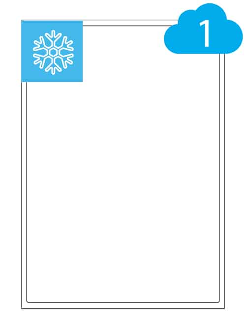 Freezer Labels - 1 Per A4 Sheet For Frozen Food - 199.6 x 289.1mm - CL1199DF