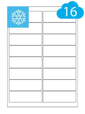 Freezer Labels - 16 Per A4 Sheet For Frozen Food - 99.1 x 33.9mm - CL1699DF
