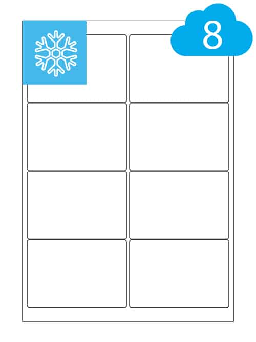 Freezer Labels - 8 Per A4 Sheet For Frozen Food - 99.1 x 67.7mm - CL899DF