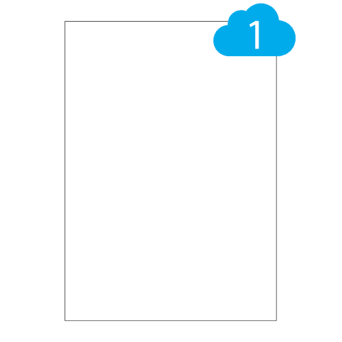 Gloss White Inkjet Labels - 1 Label Per A4 Sheet - 210 x 297mm - CL1210GWI