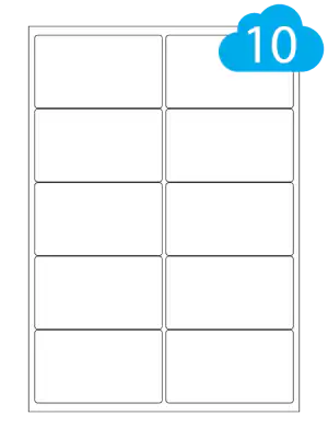 High Tack Labels - 10 Extra Sticky Labels Per Sheet - 99.1 x 57.3mm - CL1099HT
