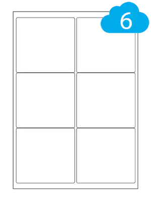 High Tack Labels - 6 Extra Sticky Labels Per Sheet - 99.1 x 93.1mm - CL699HT