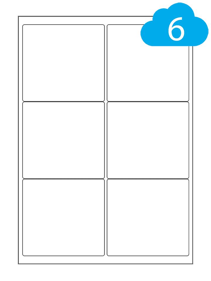 Removable Labels - 6 Per A4 Sheet - 99.1 x 93.1mm - CL699REM
