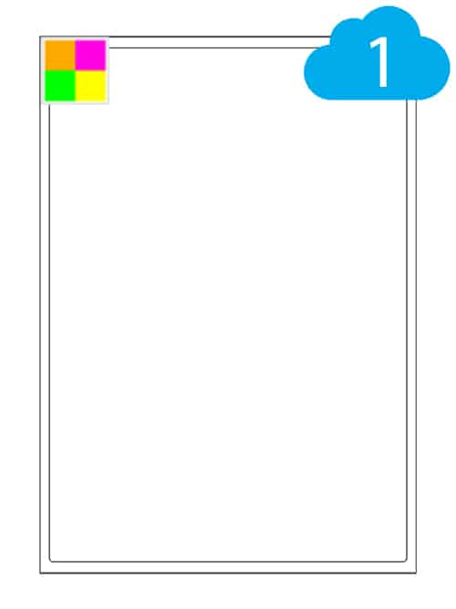 Fluorescent Labels - 1 Per A4 Sheet - 199.6 x 289.1mm - CL1199FC