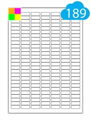 Fluorescent Labels - 189 Per A4 Sheet - 25.4 x 10mm - CL18925FC