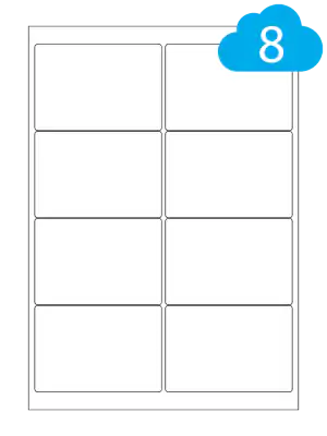 Waterproof Matt White Polyester Labels - 8 Per Sheet - 99.1 x 67.7mm - CL899MWP