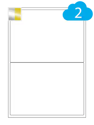Gold or Silver Labels - 2 Per A4 Sheet - 199.6 x 143.5mm - CL2199MET