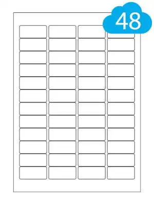 Removable Labels - 48 Per A4 Sheet - 45.7 x 21.2mm - CL4845REM